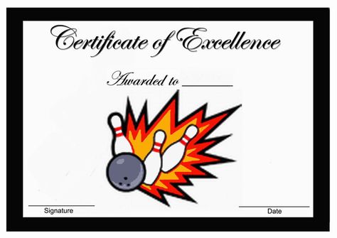 Bowling Themed Award Certificates Perfect Attendance Certificate, Free Printable Certificate Templates, Female Rap, Diy Toiletries, Pet Adoption Certificate, Classroom Awards, Free Printable Certificates, Punch Needling, Free Gift Certificate Template