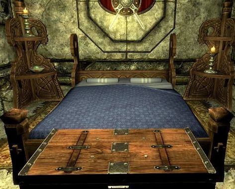 Skyrim Room, Skyrim, Bed, Furniture, Home Decor, Home Décor