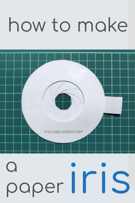 Step-by-step instructions on how to make a paper iris diaphragm. Paper Iris, Candy Holder, Pop Up Cards, Lessons Learned, Design Process, Fun Projects, Calculator, Paper Crafts, Design Inspiration