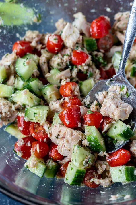 Low Carb Tuna Salad Recipe, Tuna Salad Without Mayo, Tuna Salad No Mayo, Low Carb Tuna Salad, Keto Tuna Salad, Tuna Salad Recipe Healthy, Tuna Steak Recipes, Mayo Recipe, Healthy Tuna