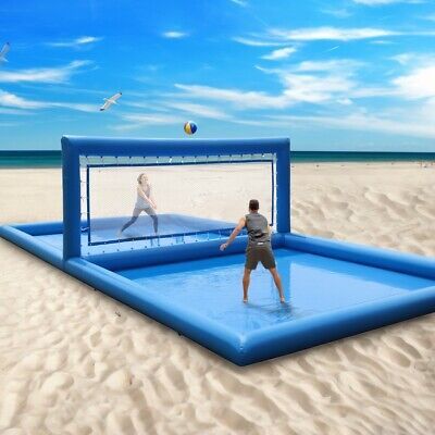 ad eBay - Inflatable Volleyball Court PVC Outdoor Pool Field Beach Net for Sports Game 33' - Buy Now, click the link (eBay) Pool Volleyball Net, Beach Games For Adults, Pool Volleyball, Water Volleyball, Volleyball Set, Volleyball Court, Dream Backyard Pool, Park Games, Volleyball Net