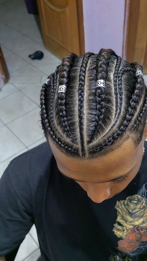 Long Braids On Men, Corn Row Braids Styles Men, Long Hair Braids Men, Guy Cornrows Braids, Braids For Men With Long Hair, Black Mens Braids, High Top Braids Men, Man Braids Hairstyles, Male Box Braids