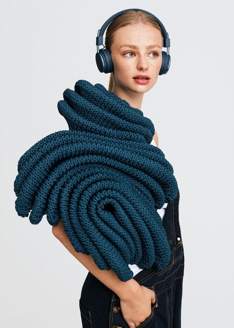 Sandra Backlund Reemerges to Collaborate With Urbanears in Stockholm Fabric Layering, Fashion Garments, Art Foundation, Sandra Backlund, Knit Wear, Knitwear Fashion, Knit Picks, Knitwear Design, Knit Fashion