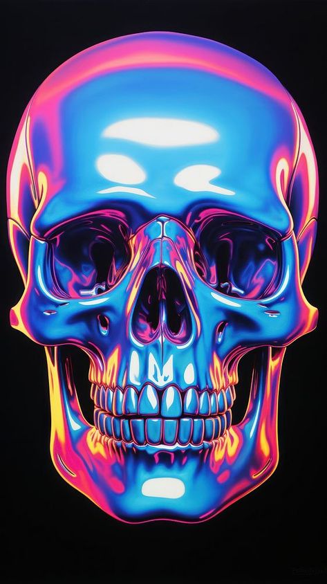 Skeleton glowing purple art. | premium image by rawpixel.com / Fluke Skull Wallpaper Black, Neon Skull Wallpaper, Iphone Neon Wallpaper, Skull Wallpaper Iphone, Skeleton Wallpaper, Colorful Skull Art, Horror Illustration, Neon Skull, Background Neon