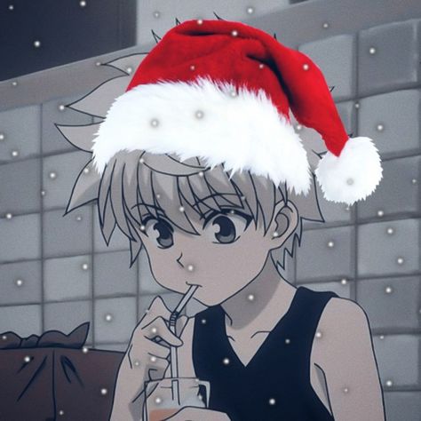 Killua Christmas Icon, Hxh Christmas Wallpaper, Killua Christmas Pfp, Killua Christmas, Hxh Christmas, Christmas Anime Pfp, Christmas Anime, Complicated Love, Xmas Wallpaper