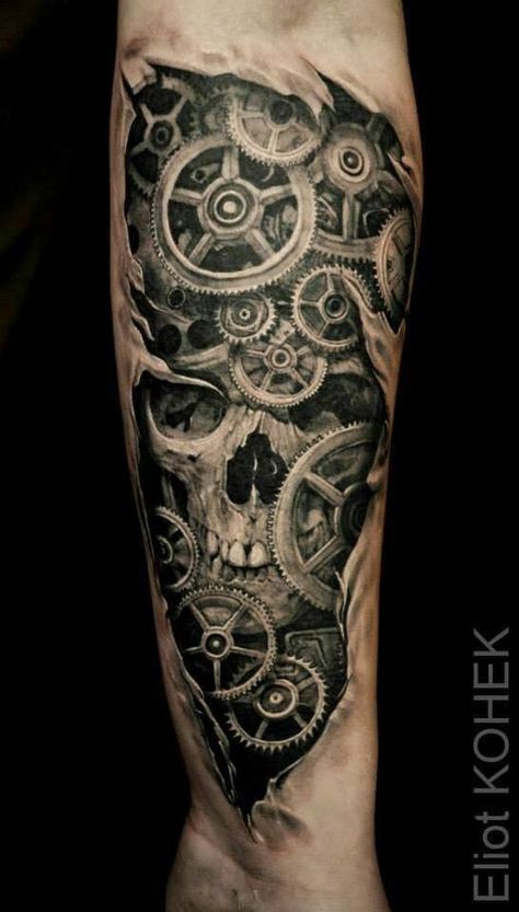 . Gears Tattoo, Piston Tattoo, Biomech Tattoo, Biomechanical Tattoo Design, Gear Tattoo, Motorcycle Tattoo, Steampunk Tattoo, Mechanic Tattoo, Black And Grey Tattoo