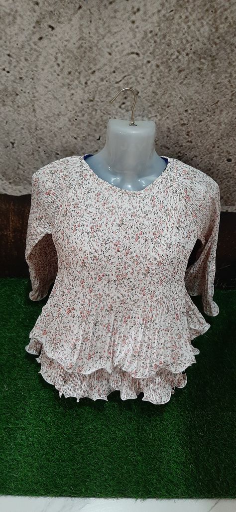 white top with decent print crushed fabric double layer top contact-9915221281 Crush Fabric, Double Layer Top, Layer Top, Party Wear Indian Dresses, White Top, White Tops, Indian Dresses, Double Layer, Party Wear