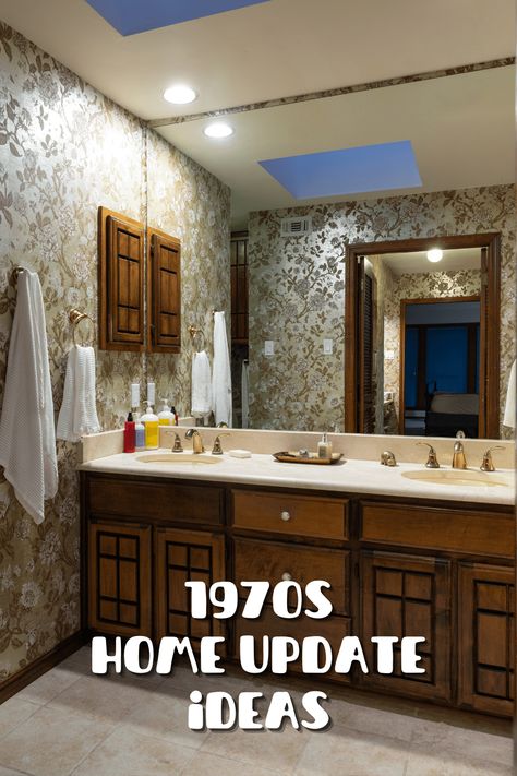 Renovated 1960s House, Remodeling 80s Home, 1970 Bathroom Remodel Before And After, 1970s Bathroom Remodel Before After, 70s House Makeover Interior, Dated House Makeover, Updating A Ranch Style Home Interior, Remodeled 70's Home, 1975 House Remodel