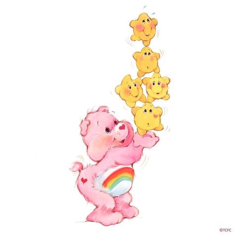 80s Cartoon Characters, Care Bears Vintage, Care Bear Party, Cheer Bear, Care Bears Cousins, Pink Teddy Bear, Pink Teddy, 80s Cartoons, Rainbow Brite