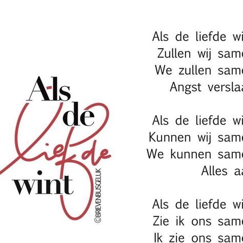 Brievenbusgeluk on Instagram: "• Als de liefde wint • ©️ (Uit: ‘Mijn altijd wil ik met jou’) 🛒Dit gedicht vind je ook in de webshop. Kijk onder ‘Sale’ of klik op de link in m’n stories❤️ #gedichtjesvanbrievenbusgeluk Veel meer van mijn gedichten lees je in mijn bundels ‘Kopje onder’ (2020), ‘Geef me je echt’ (2021), Behoed me niet’ (2022) en ‘Mijn altijd wil ik met jou’ (2022). Deze zijn o.a. verkrijgbaar via de link in de bio en bij de (online) boekhandel. ——— www.brievenbusgeluk.nl ——— Quotes