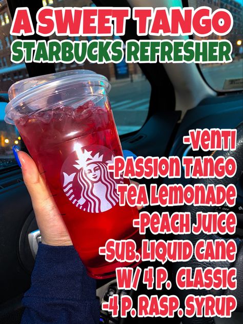 -venti
-passion tea tango lemonade
-peach juice
-4 pumps of classic
-4 pumps of raspberry syrup Starbies Drinks, Passion Tea Lemonade, Starbucks Drink Menu, Lightroom Picsart, Starbucks Secret Menu Recipes, Cold Starbucks Drinks, Lemonade Drink, Starbucks Drinks Diy, Secret Starbucks Recipes