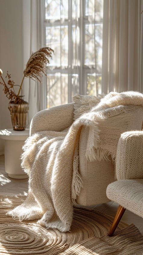 Cozy Corner Setup - Download Free Photo Now - StockCake Cosy Chair Bedroom, Reading Corner Bedroom Adult, Living Room Inspiration Cozy, Cozy Living Room Warm, Photoshoot Spring, Cosy Apartment, Beige Living Rooms, Bedroom Corner, Cosy Room