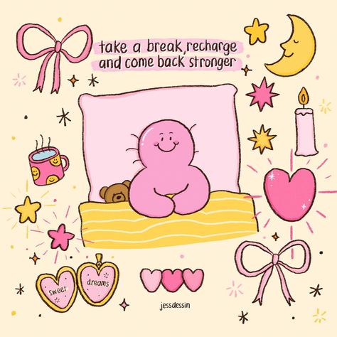 Happy weekend everyone! 💖 #happyweekend #takeabreak #bestronger #relaxtime #everythingisenergy #breaktime #personaldevelopment #Fenbobo #MrBubbles #jessdessin #artworks Positive Weekend Quotes, Self Love Illustration Art, Mental Positivity, Positif Quotes, Happiness Images, Things Make Me Happy, Mr Bubbles, Comfort Friend, Happy Weekend Images