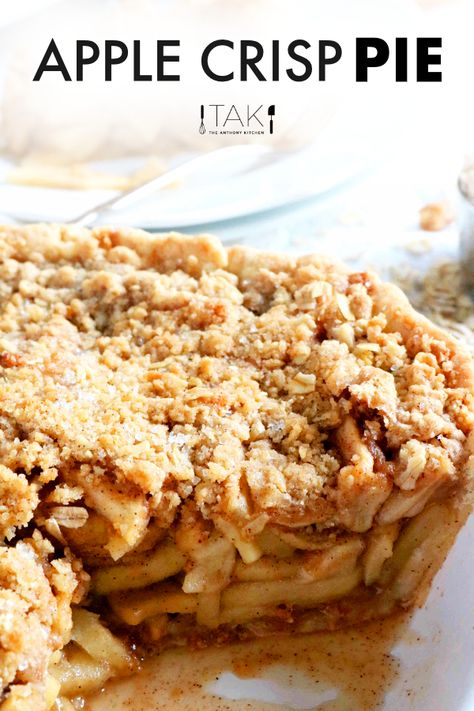 The Best Apple Crisp, Apple Crisp Pie, Homemade Apple Crisp, Dutch Apple Pie Recipe, Oat Crumble Topping, Oatmeal Crisp, Best Apple Crisp, Apple Crumble Pie, Oatmeal Toppings