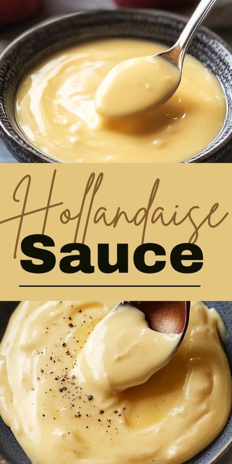 Hollandaise Sauce is a rich and velvety classic, perfect for topping eggs Benedict, roasted vegetables, or grilled fish! 🍋🍳 With its buttery, tangy flavor, this sauce elevates any dish to gourmet status. It’s surprisingly easy to make and ideal for breakfast, brunch, or dinner. 📌 Pin this recipe to create a rich and creamy hollandaise sauce for your next meal! #HollandaiseSauce #ClassicSauces #EasyRecipes #EggsBenedict #GourmetCooking #RichAndCreamy Hollandaise Sauce Recipe Easy, Salmon Hollandaise, Eggs Benedict Hollandaise, Quick Hollandaise Sauce, Hollandaise Sauce Recipe, Easy Hollandaise Sauce, Recipe For Hollandaise Sauce, French Sauces, Hollandaise Sauce