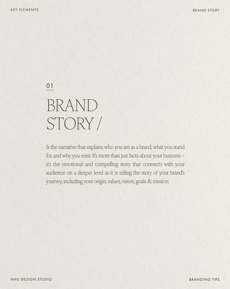 6 key elements of a brand identity ✨ - Brand story - Brand personality - Brand name - Services or products - Verbal identity - Visual identity Each of these elements should work together to create a cohesive and recognizable brand identity that effectively communicates your brand’s values and connects with your audience. If you're establishing a new business or if you're ready to level up your business, head to our bio to fill out the inquiry form ✨ . . . #branding #whybranding #modernbra... Branding Words, Brand Graphic Elements, Brand Story Design, Personal Brand Identity, Brand Name Ideas, Personal Branding Inspiration, Story Brand, Personal Branding Design, Personal Branding Identity