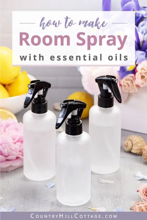 Diy Essential Oil Room Spray, Homemade Room Spray, Room Freshener Spray, Essential Oil Room Spray, Air Freshener Recipes, Room Spray Recipe, Diy Room Spray, Natural Room Spray, Room Deodorizer