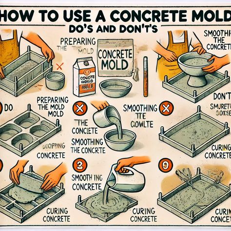 Diy Concrete Tiles Mold, Concrete Projects Diy, Cement Art Diy, Diy Concrete Projects, Concrete Molds Diy, Brick Projects, Concrete Mold, Cement Molds, Concrete Casting