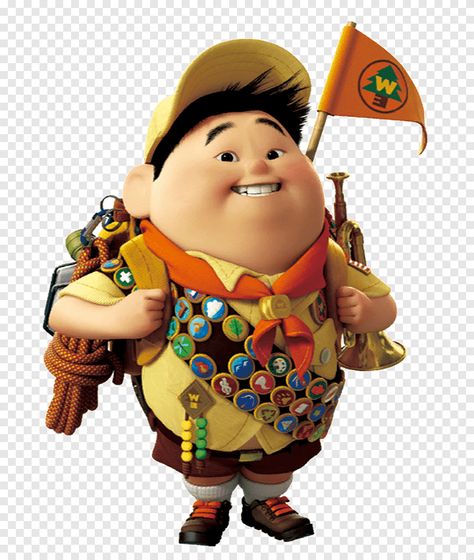 Russell Up Costume, Boy Disney Characters, Hoodie Illustration, Pixar Animated Movies, Flying House, Animated Movies Characters, Carl Fredricksen, Up Pixar, Wilderness Explorer