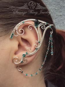 Jewelry Craft Ideas - Pandahall.com Piercings Oor, Wire Ear Cuffs, Elf Ear Cuff, Fairy Ears, Elven Jewelry, Bijoux Fil Aluminium, Elf Ears, The Ear, Ear Cuffs