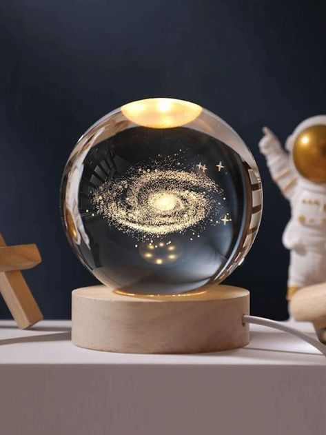 Perfect addition to your office desk or bedroom! Home Snow, Bedroom Night Light, Home Decor Christmas Gifts, Astronomy Gift, Ball Lamps, Lampe Decoration, 3d Crystal, Birthday Gifts For Teens, Ball Decorations