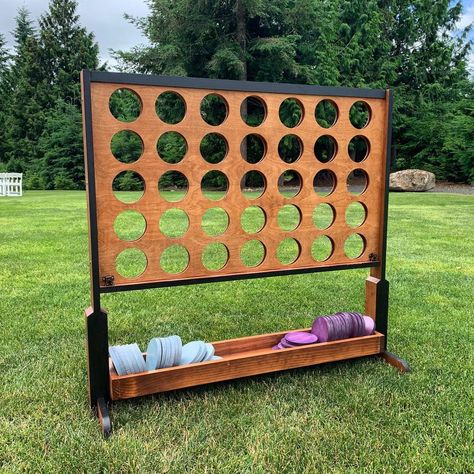 OTB | Our Giant Connect 4 makes a statement at any event. Rent yours today!✨ | Instagram Jumbo Connect 4, Wedding Connect 4, Connect Four Yard Game Diy, Wedding Connect Four, Connect 4 Yard Game, Large Yard Games, Yard Bowling, Giant Connect 4, Giant Outdoor Games