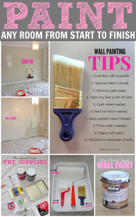 Wall Painting Tips, Paint Room, Nyttige Tips, Hur Man Målar, Painting Trim, Diy Home Repair, Home Repairs, Room Paint, Diy Home Improvement