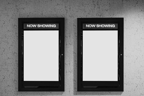 Movie Poster Mockup, Poster Bioskop, Movie Theater Posters, Movie Poster Box, Movie Poster Frame, Frame On Wall, Diy Poster Frame, Movie Poster Template, Mock Up Poster Frame