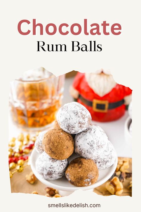 Indulge in a festive feast with Easy Chocolate Rum Balls, a symphony of flavors that will tantalize your taste buds and transport you to a winter wonderland. These delightful rum balls, bursting with a medley of chocolate, rum, and nuts, are the perfect way to elevate your holiday gathering and create an atmosphere of joy and celebration. Easy Rum Balls, Chocolate Rum Balls, Easy Christmas Treat, Rum Balls Recipe, Bubbly Cocktails, New Years Eve Recipes, Spiced Eggnog, Thanksgiving Servings, Classic Roast