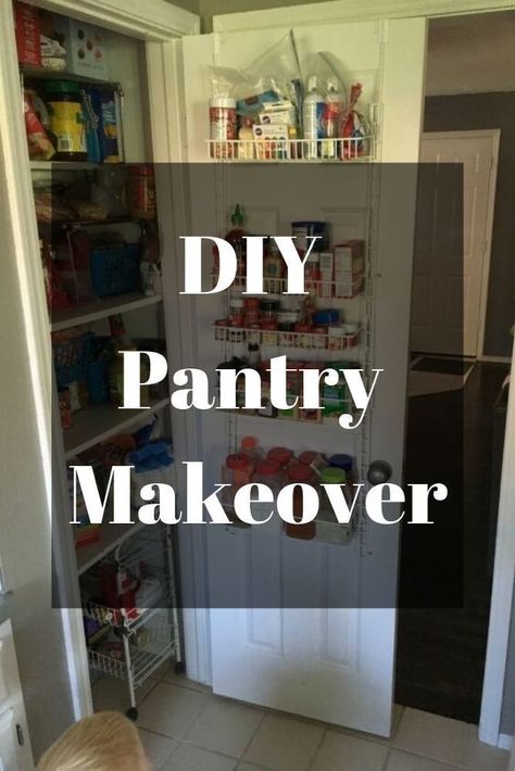 Diy Pantry Door, Diy Pantry Makeover, Faux Wood Paint, Closet Idea, Pantry Makeover, Industrial Style Kitchen, Pantry Doors, Pantry Closet, Diy Pantry