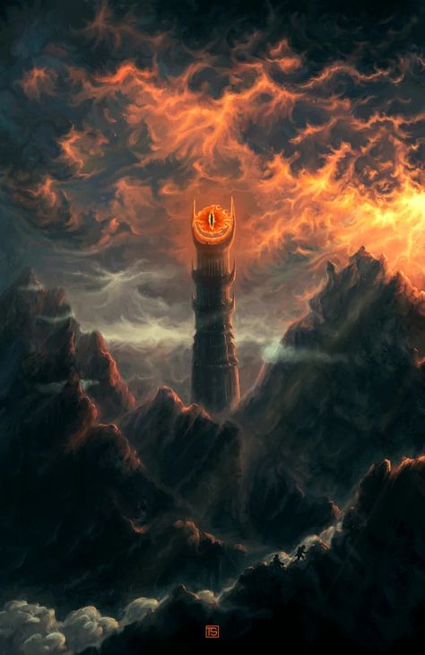 Barad Dur, Lord Of The Rings Tattoo, Shadow Of Mordor, Middle Earth Art, Tolkien Art, Lotr Art, Fellowship Of The Ring, Oil Canvas, Thranduil