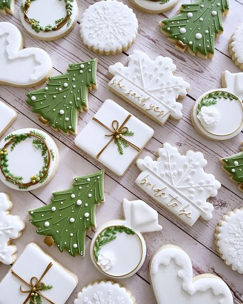 Winter Engagement 🤍🌲 ❄️ ✨ 💍 . . . . . . #decoratedcookie #cookieart #cookiedecorating #royalicingcookies #sugarcookies… | Instagram Xmas Cookies Recipes, Soft Gingerbread Cookies, Winter Cookie, Cutout Sugar Cookies, Holiday Box, May The 4th, May The 4th Be With You, Pretty Cookies, Xmas Cookies