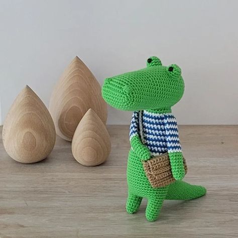 Crochet Crocodile Pattern, Crocodile Amigurumi, Crochet Crocodile, Crochet Panda, Pola Amigurumi, Crochet Unicorn, Crochet Elephant, Free Amigurumi Patterns, Crocodile Pattern