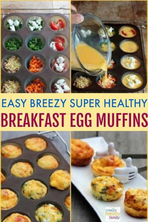 Super Healthy Breakfast, Egg Muffins Breakfast Healthy, Egg Muffins Healthy, Breakfast Egg Muffins, Egg Muffins Recipe, Menu Sarapan Sehat, Healthy Egg Breakfast, Muffins Healthy, Egg Muffins Breakfast