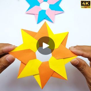 Paper Ninja Stars, Star Making, 3d Paper Star, Paper Craft Techniques, Origami Star, Ninja Star, How To Make Origami, 3d Star, Origami Stars