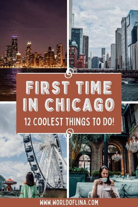 Is it your first time in Windy City? Find out the coolest things to do in Chicago for first-timers. All these activities will guarantee you an unforgettable time! #chicago #illinois #usa #windycity | Chicago Things to do in Summer | First Time in Chicago | Chicago Travel Guide | Visiting Chicago Travel Tips | Travel to Chicago Chicago Magnificent Mile, Chicago Travel Guide, Chicago Vacation, Chicago Things To Do, Illinois Travel, Chicago Riverwalk, Things To Do In Chicago, Usa Destinations, Magnificent Mile