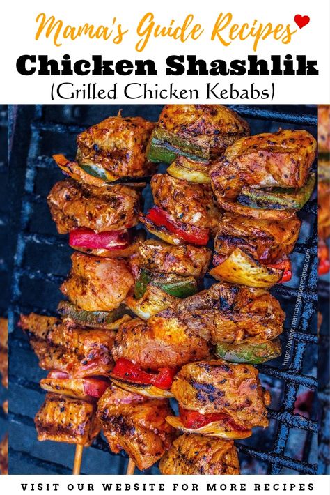 Chicken Shashlik (Grilled Chicken Kebabs) Chicken Shashlik Recipe, Shashlik Chicken, Chicken Sopas Recipe, Shashlik Recipe, Vinegar Dipping Sauce, Chicken Shashlik, Baked Chicken Cordon Bleu, Bbq Kabobs, Fried Chicken Ingredients