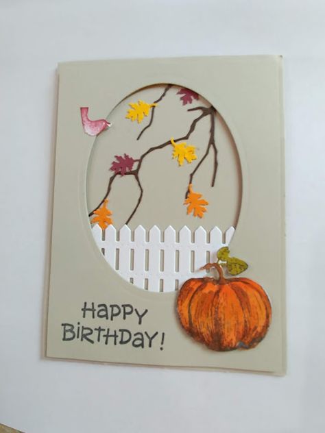 Fall Birthday Wishes, Happy Birthday Pumpkin, Birthday Pumpkin, Grandma Birthday Card, Happy Birthday Cards Diy, Card For A Friend, Birthday Card Craft, Pumpkin Birthday, Pumpkin Cards