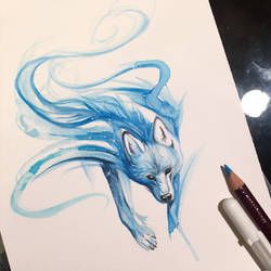 Wolf Patronus, Patronus Art, Patronus Tattoo, Harry Potter Tattoos, Harry Potter Tattoo, Dragon Drawing, Wolf Art, Harry Potter Art, Sketch Painting