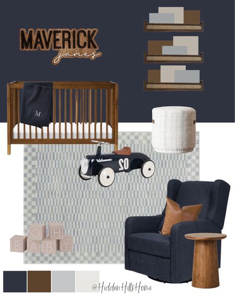 Dakmore Brown Queen Upholstered … curated on LTK Navy Baby Room, Masculine Nursery, Vintage Nursery Boy, Decor Mood Board, Navy Nursery Boy, Navy Blue Nursery, Brown Nursery, Nursery Guest Room, Grey Nursery Boy