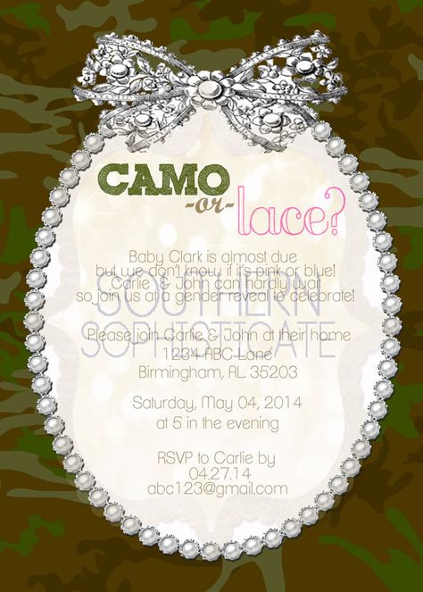 Gender Invitations, Camo Gender Reveal, Baby Beard, Baby Shower Camo, Gender Announcement, Gender Announcements, Gender Reveal Themes, Gender Reveal Ideas, Gender Party