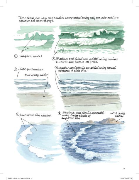 Down by the Sea with Brush and Pen Draw and Paint Beautiful Coastal Scenes By Claudia Nice Nobody captures the misty splashes and weathered details of seascapes quite like Claudia Nice. In this step-by-step guide, Claudia shares her special approach to creating dynamic watercolor compositions textured with pen & ink, acrylics and gouache. Watercolor Tips, Cat Air, Watercolor Lessons, Watercolor Ocean, Seni Cat Air, Watercolor Painting Techniques, 수채화 그림, Lukisan Cat Air, Painting Lessons