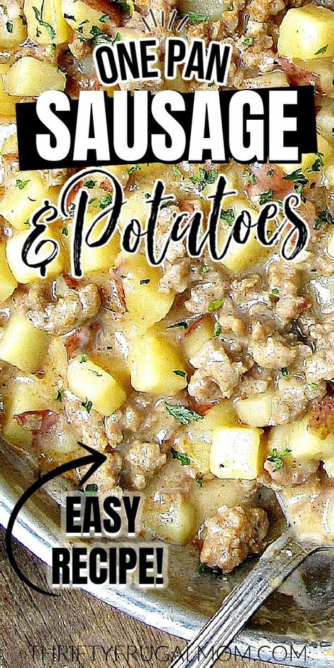 Crock Pot Meals With Ground Sausage, Ground Italian Sausage Recipes For Dinner One Pot, Ital Sausage Recipe, Eskridge Sausage Recipes, Meals With Sausage Patties, Recipes Made With Sausage, Sausage Rounds Recipe, One Pot Ground Sausage Meals, Ground Sausage And Hashbrown Recipes