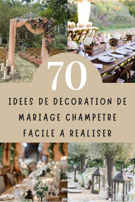 70 idées de décoration de mariage champêtre facile a réaliser Et pour ceux qui envisagent d’organiser une fête de mariage en plein air à la maison de campagne, à la ferme ou dans leur jardin, la décoration de mariage rustique est certainement idéale pour correspondre aux couleurs et aux éléments de la nature. #influenceimmo #conseils #astuces #amour #couple #mariage #love #lifestyle #deco Deco Table Nature, Decoration Mariage Diy, Theme Champetre, Table Champetre, Deco Table Champetre, Deco Champetre, Alice In Wonderland Wedding, Deco Chic, Garden Party Decorations