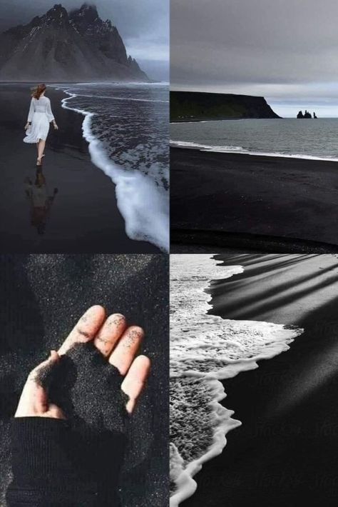 Reynisfjara Beach Iceland, Iceland Photo Ideas, Iceland Photoshoot, Iceland Black Sand Beach, Iceland Aesthetic, Iceland Beach, Iceland Pictures, Black Sand Beaches, Iceland Vacation