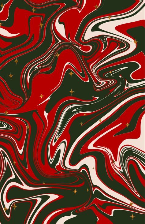 A swirl of red, green and white with some glitter stars sprinkled on top - a modern print for Christmas Liquid Aesthetic, Pink Nike Wallpaper, Red Christmas Background, Christmas Abstract, Merry Christmas Background, Xmas Wallpaper, Christmas Wallpaper Backgrounds, Color Swirl, Wallpaper Iphone Christmas