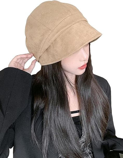 Nanwansu Women Visor Beret Cap Newsboy Hat Lady Baker Hat Cotton Sun Hat Beige at Amazon Women’s Clothing store Bakerboy Hat, Baker Hat, Cloche Hats, Beret Cap, Womens Visor, Berets Cap, Newsboy Hat, Large Hats, Chemo Hat