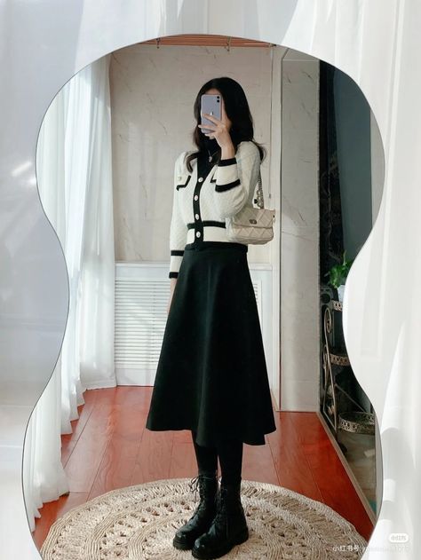 Preppy Chic Outfits, Áo Blu, Long Skirt Fashion, Korean Casual Outfits, Everyday Fashion Outfits, Asian Outfits, Modest Fashion Outfits, Kpop Fashion Outfits, Casual Style Outfits