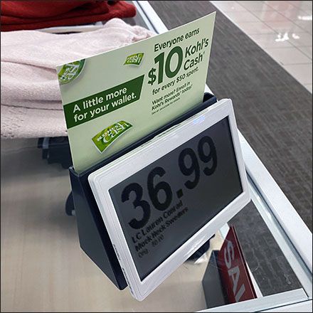 Kohls Table-Stand Digital-Price-Ticket Holder Electronic Paper, Ticket Holder, Retail Fixtures, Ticket Holders, Table Stand, Signs