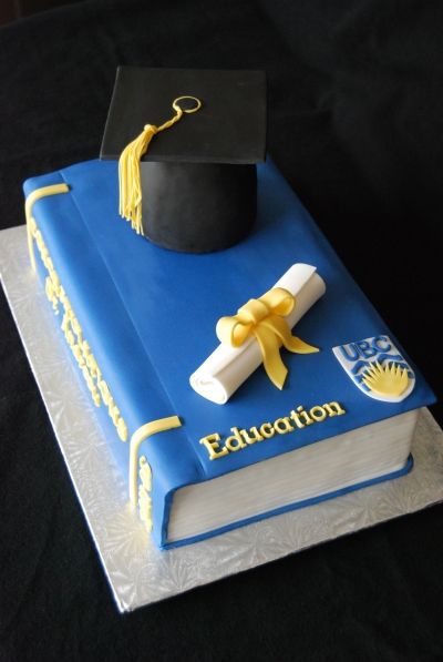 Graduation Book Cake By Marniela on CakeCentral.com Graduation Book Cake, Teachers Day Cake, Construction Birthday Cake, Congratulations Cake, Teacher Cakes, Graduation Book, Graduation Party Cake, Grad Cake, Decorating Frosting